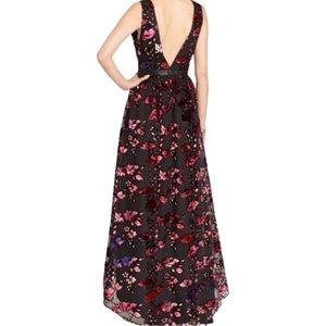 Alice + Olivia Sheer Velvet Burnout Maxi Evening Dress 8